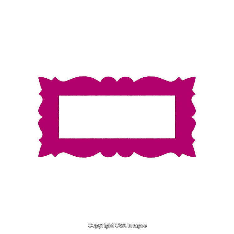 Decorative Pink Ornamental Frame with Intricate Design on White Background