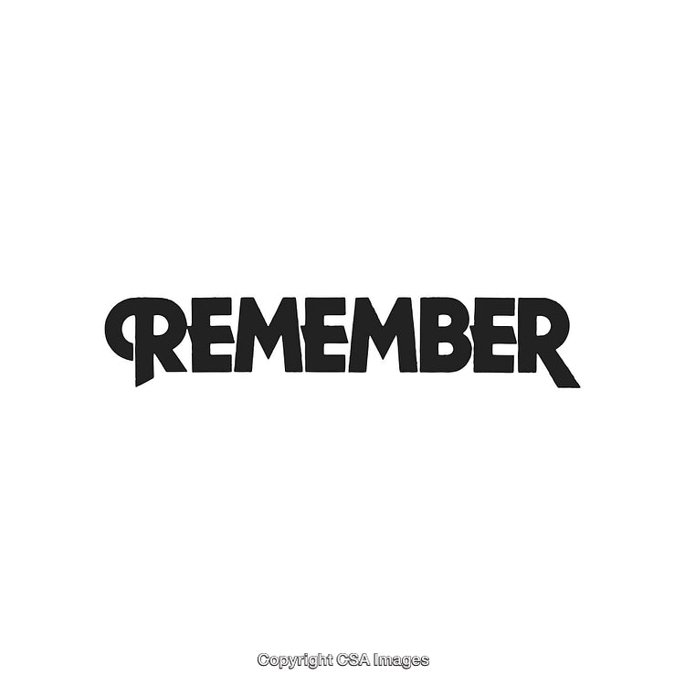 Bold Text Art Depicting the Word Remember in a Unique Font Style