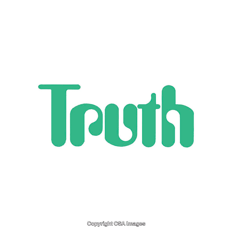 Green Typography Design Featuring the Word 'Truth' in a Unique Font Style