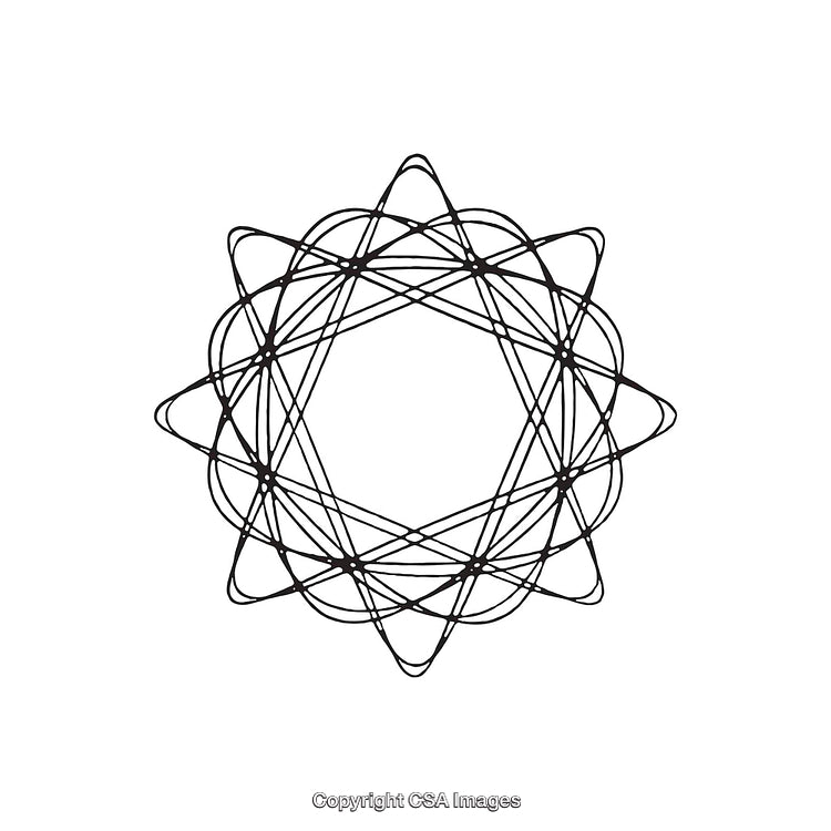 Elegant Geometric Shape Design in Black and White