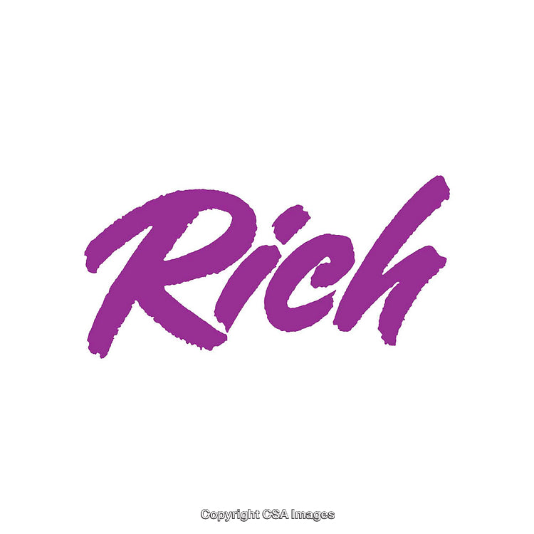 Bold Purple Decoration Word Highlighting Rich and Abundance Theme