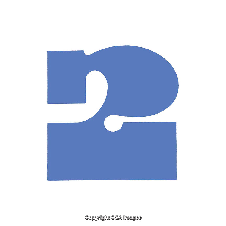 Blue Number Two on a White Background with a Bold Design