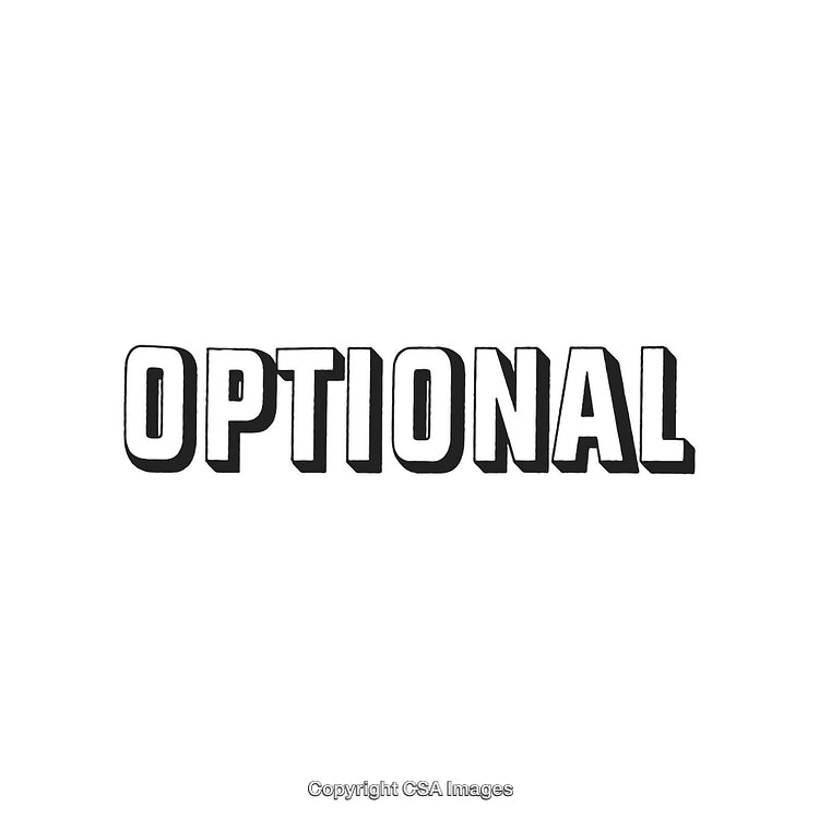 Bold Black and White Typography Block Word Design 'Optional'