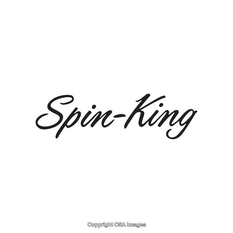 Elegant Calligraphy Featuring the Words Spin-King on a Minimal Background