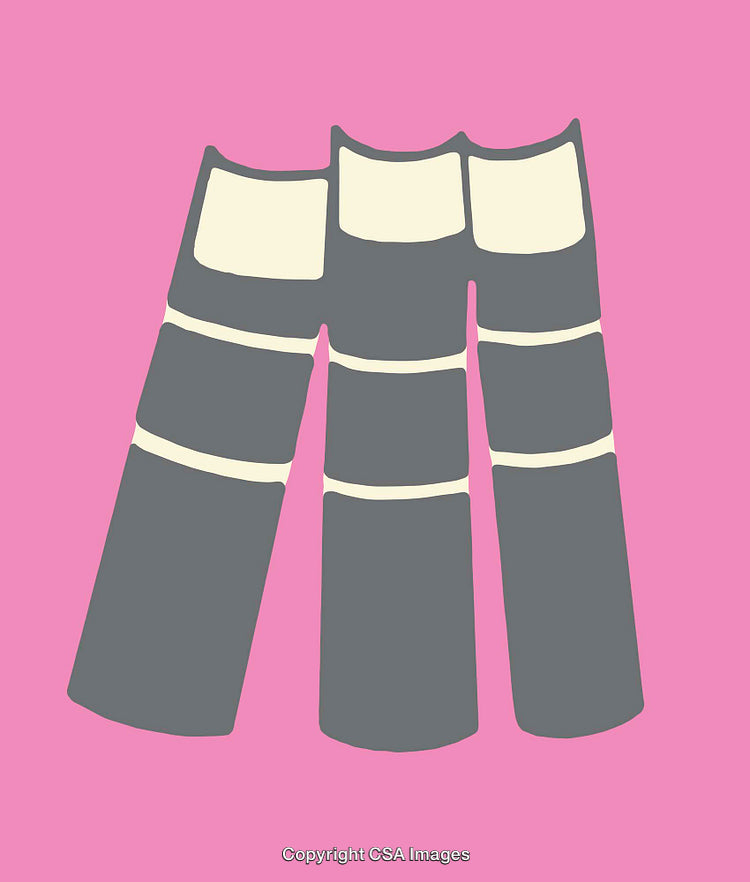 Three Stylized Books Against a Pink Background in Modern Line Art