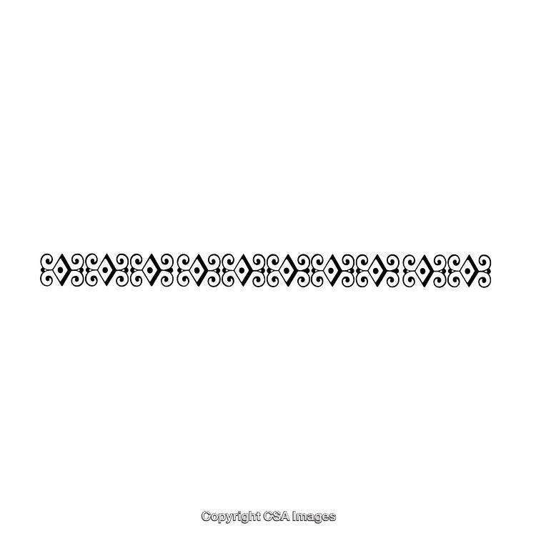 Elegant Black and White Ornamental Border Design for Decoration