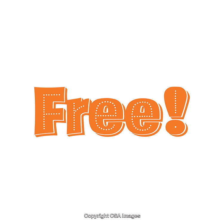 Bright Orange Free Text Design on White Background