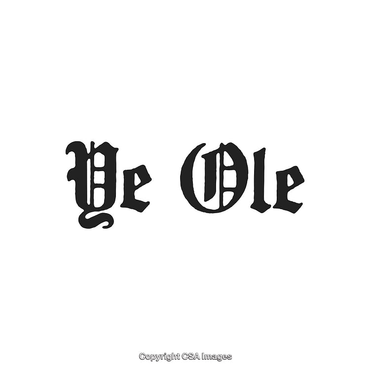Vintage Typography Featuring the Phrase 'Ye Ole' in Gothic Style