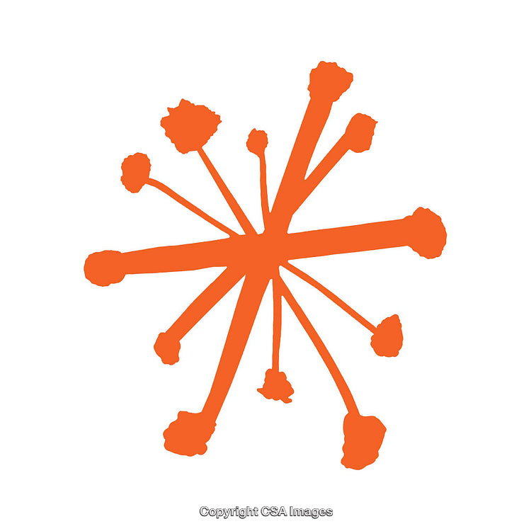 Bright Abstract Orange Shape on a Clean White Background