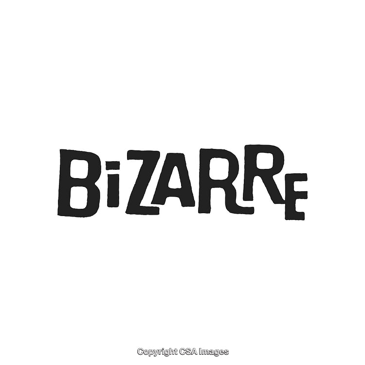 Bizarre Text Art with Unique Lettering Style on White Background