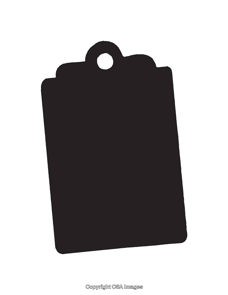 Black Silhouette Clipboard Icon Isolated On White Background