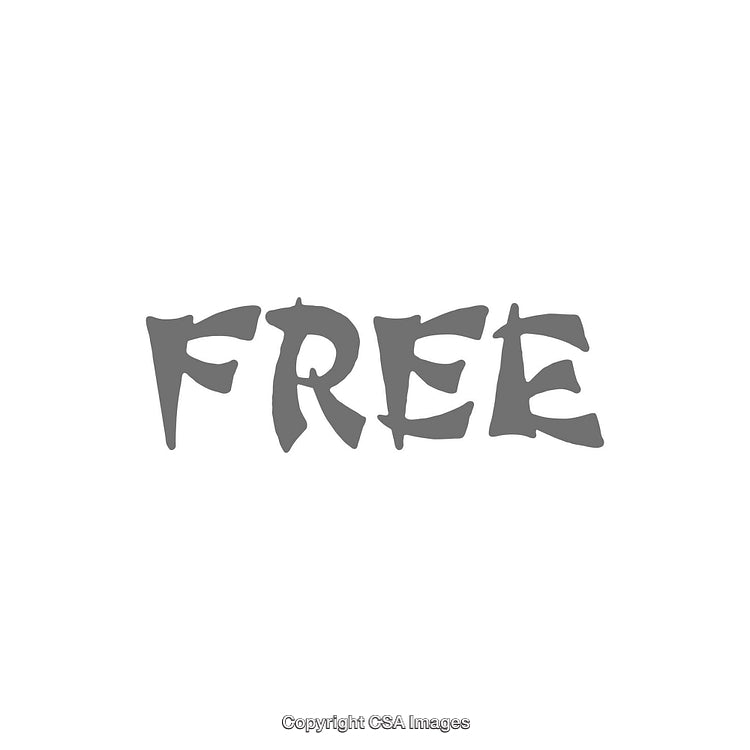 Minimalist Gray Free Text Artwork on White Background