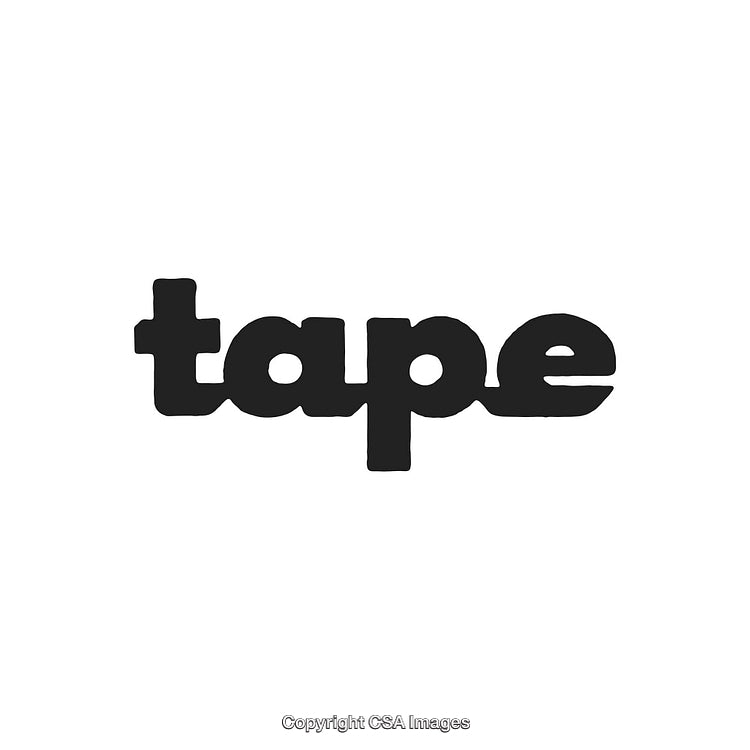 Bold Typography Design Featuring the Word ‘Tape’ in Black Text