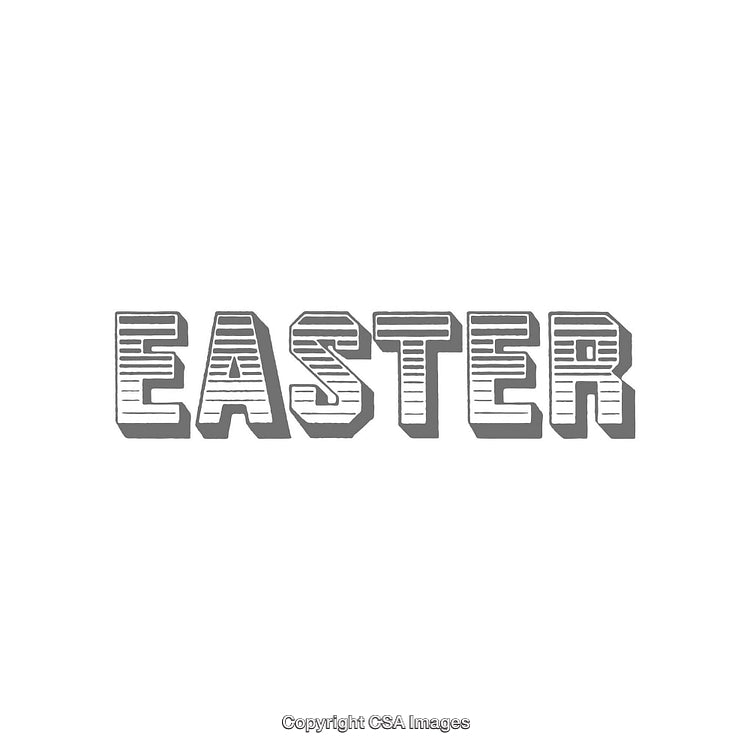 Monochrome Easter Text Design in Bold Vintage Typography Style