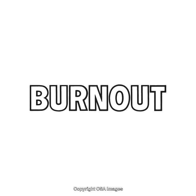 Simple Text Design Highlighting Emotional Concept of Burnout in Bold Letters