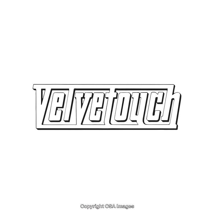 Monochromatic Vector Logo Design Depicting Elegant Stylized Text Illustration