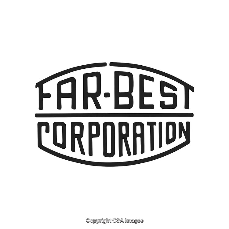 Vintage Far-Best Corporation Logo in Black and White Design