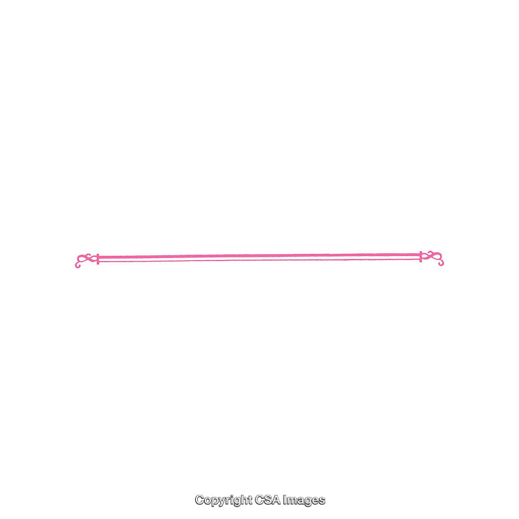 Pink Metal Rod With Keyhole Loops on Both Ends