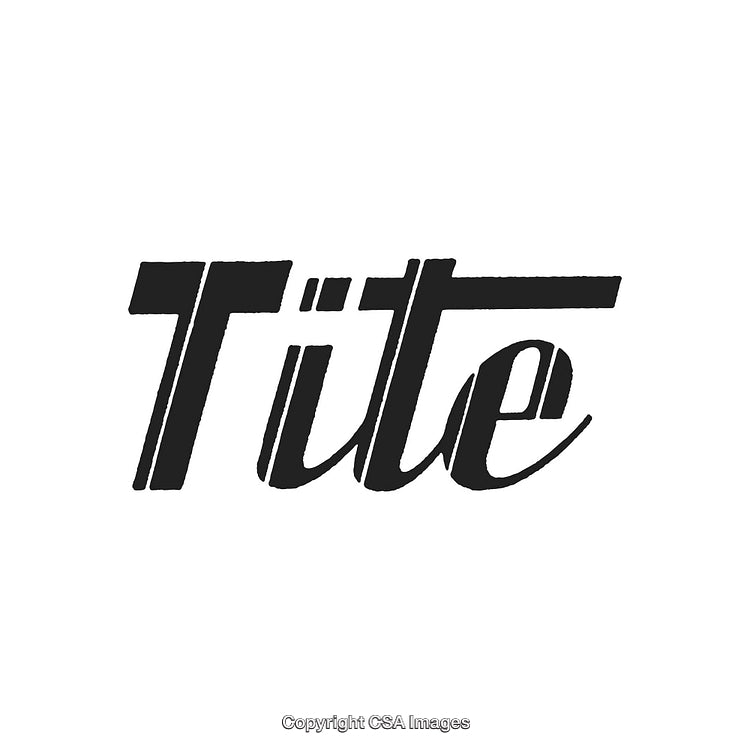 Vintage Styled Typography Design Featuring the Word Title in Elegant Script