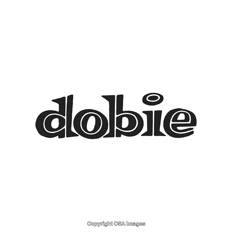 Creative Black and White Typography Design Featuring Wordmark 'Dobie' in Stylized Font
