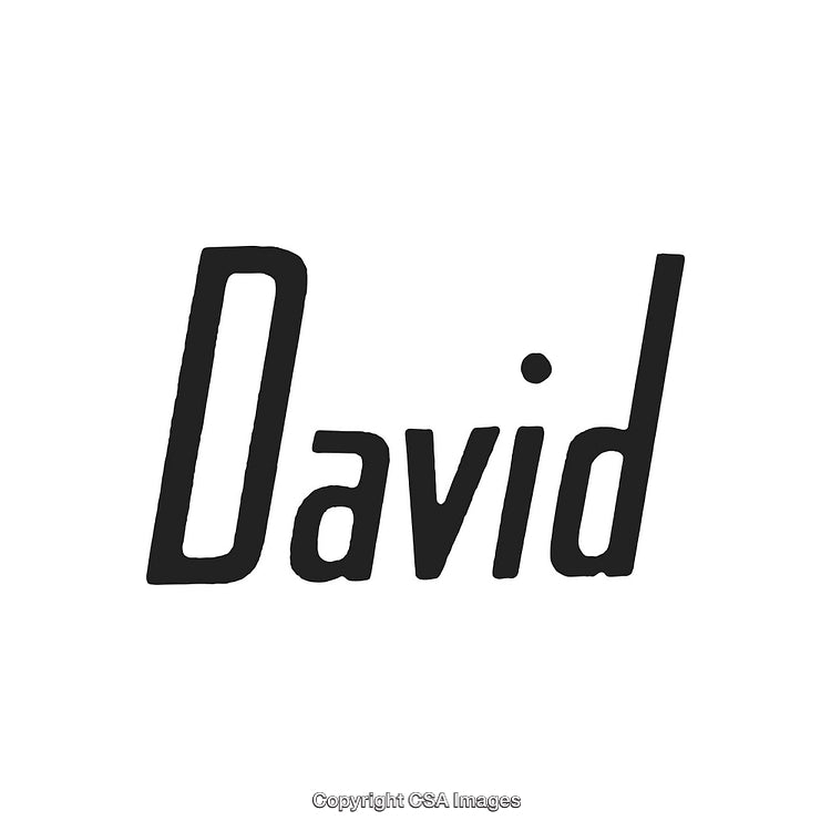 Bold Black Font Design Displaying the Name David on White Background