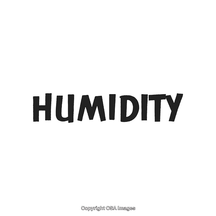 Bold Text Illustration Representing the Concept of Humidity and Weather