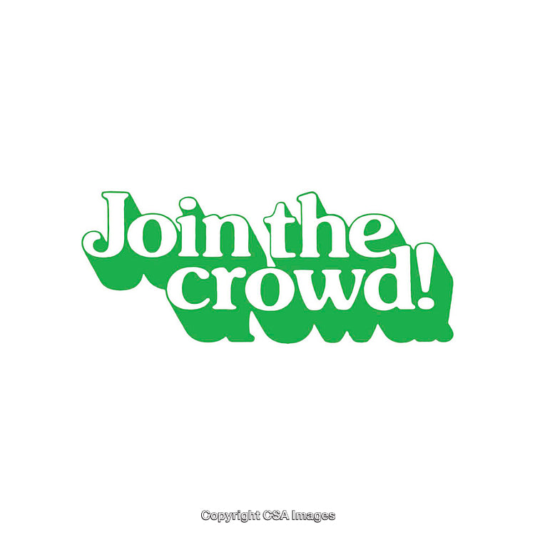 Retro Inspired Green Text Illustration Promoting Community and Togetherness