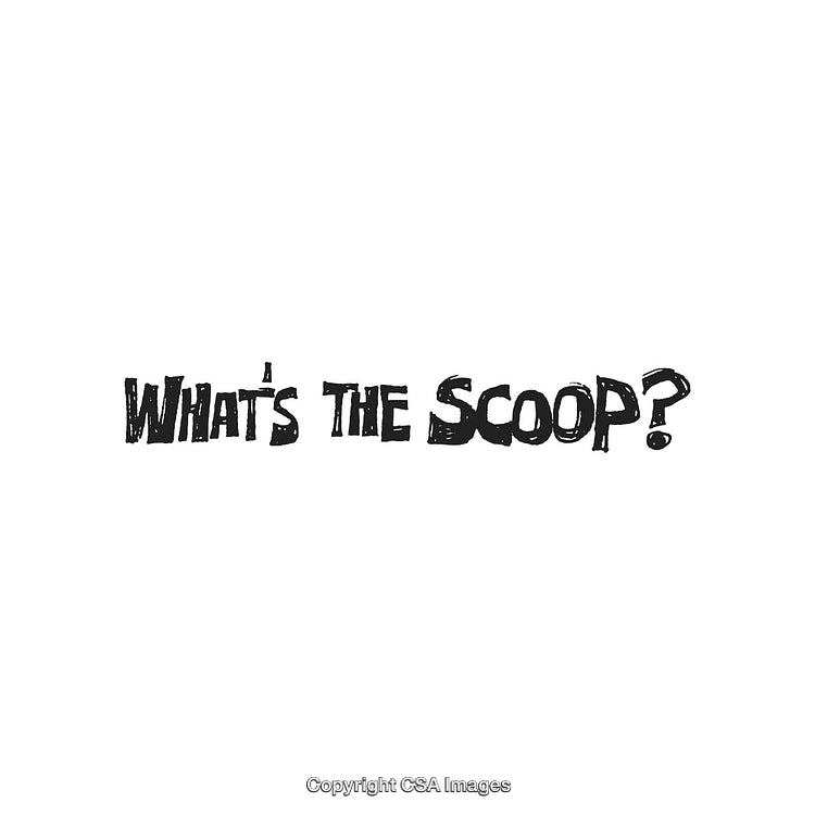 Creative Typography Design Featuring Playful Text 'What's the Scoop?