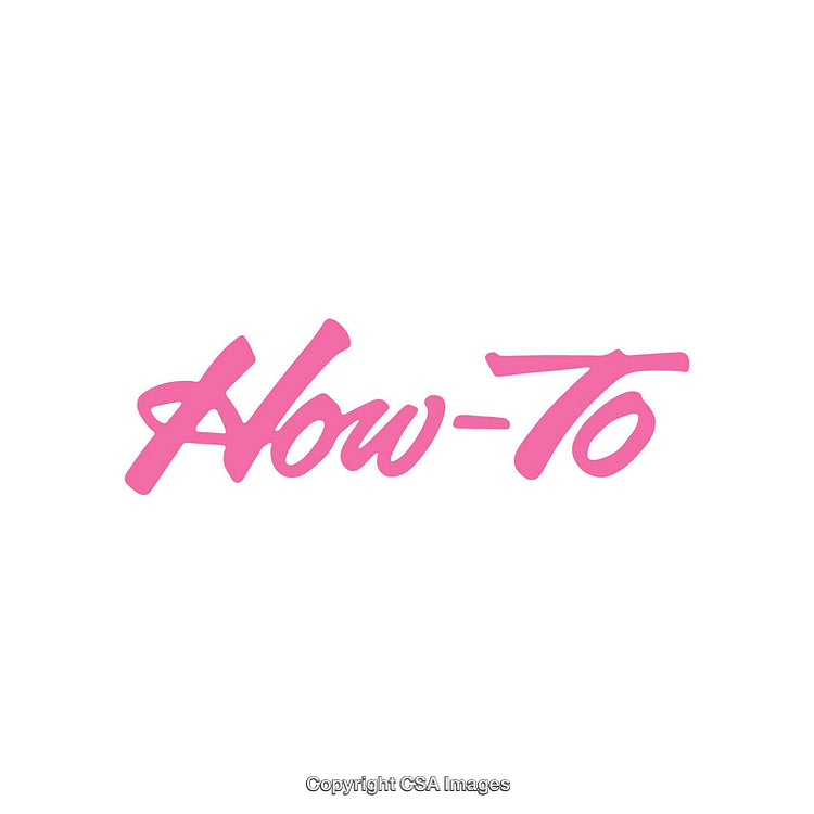 Pink Calligraphic 'How-To' Text on a Clean White Background