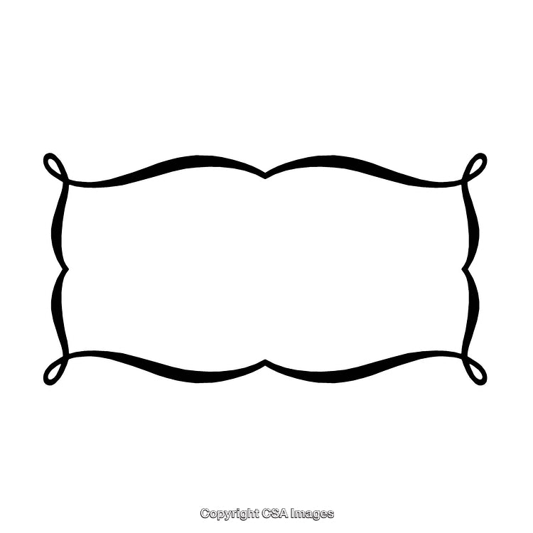 Elegant Black and White Decorative Border with Intricate Design Elements
