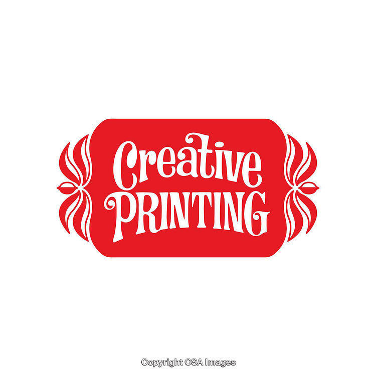 Red Artistic Design Featuring Creative Printing Typography with Flourishes