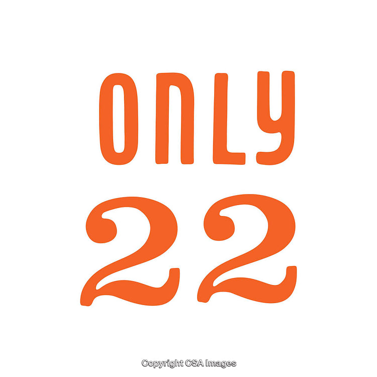 Bold Typography of the Phrase 'Only 22' in Orange on White