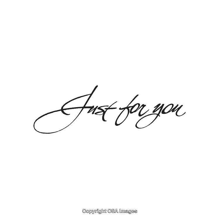 Elegant Script Design with 'Just For You' Text