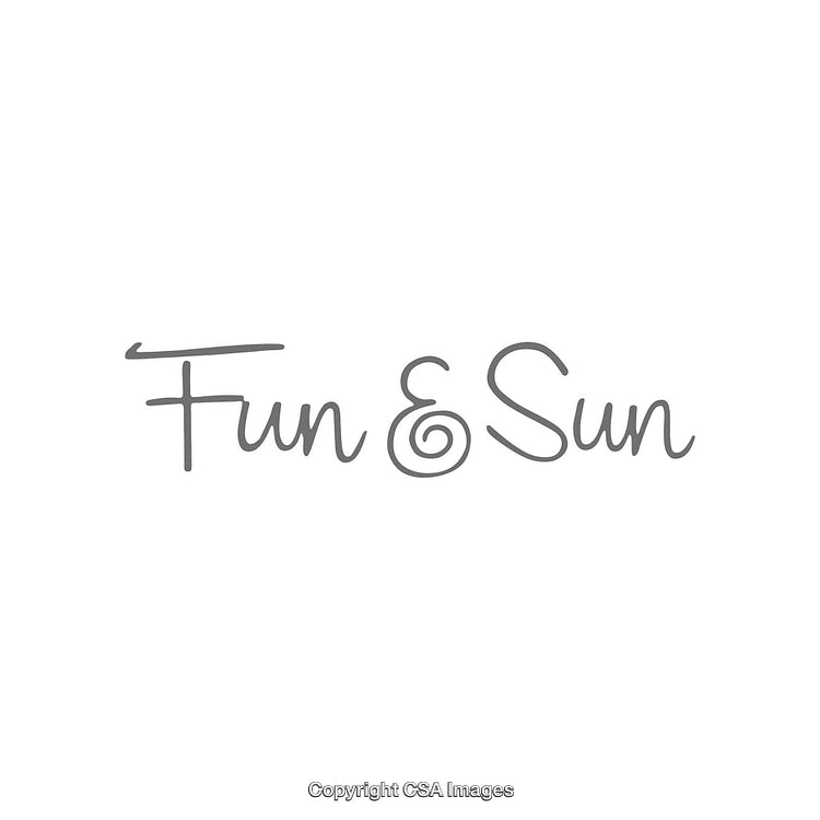Typography Logo with Stylish Fun and Sun Theme in Monochrome Design