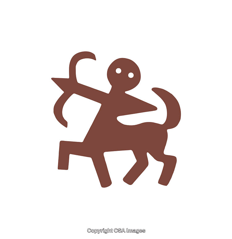 Simple Icon of a Centaur Archer in Minimalist Design Style