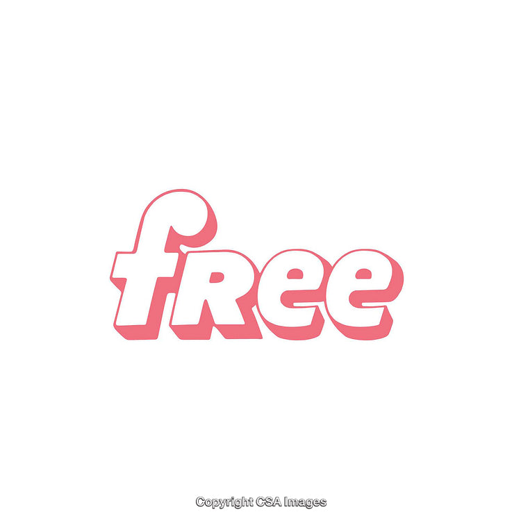Bold Pink Text Illustration Featuring The Word 'Free' in 3D Design