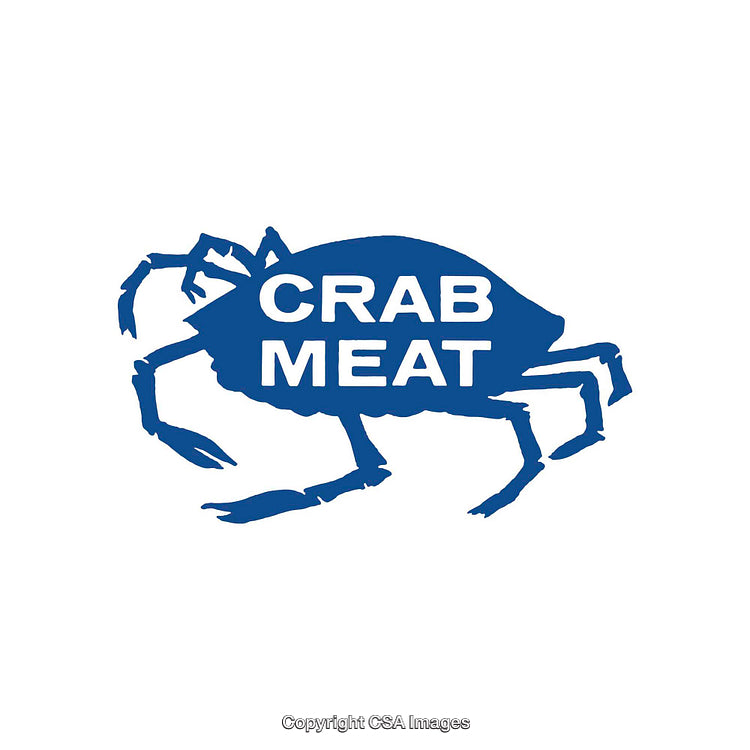 Blue Crab Illustration Representing Packaging or Seafood Branding