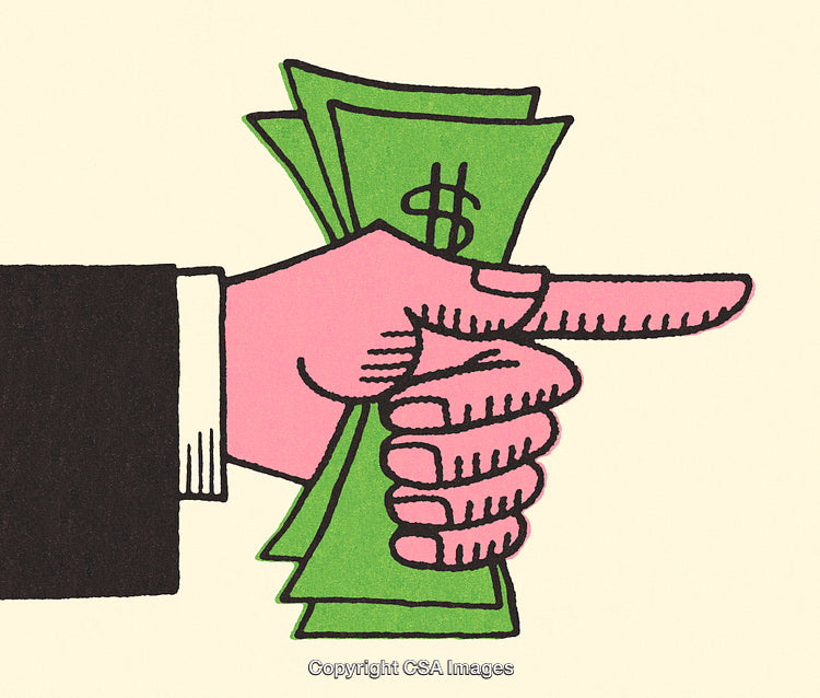 Hand Holding Money to Indicate Financial Transaction or Payment for Services