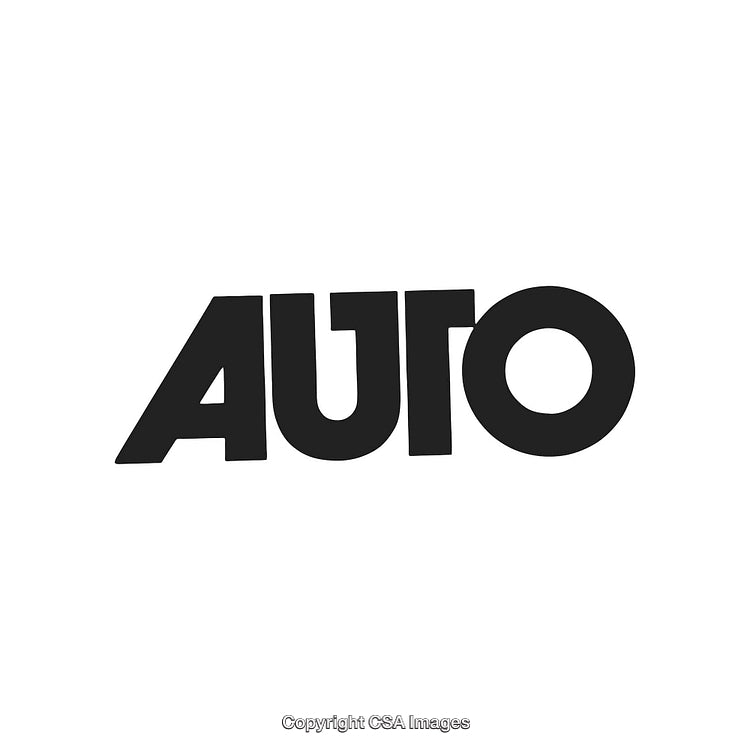Bold Black 'Auto' Text Logo Design on White Background