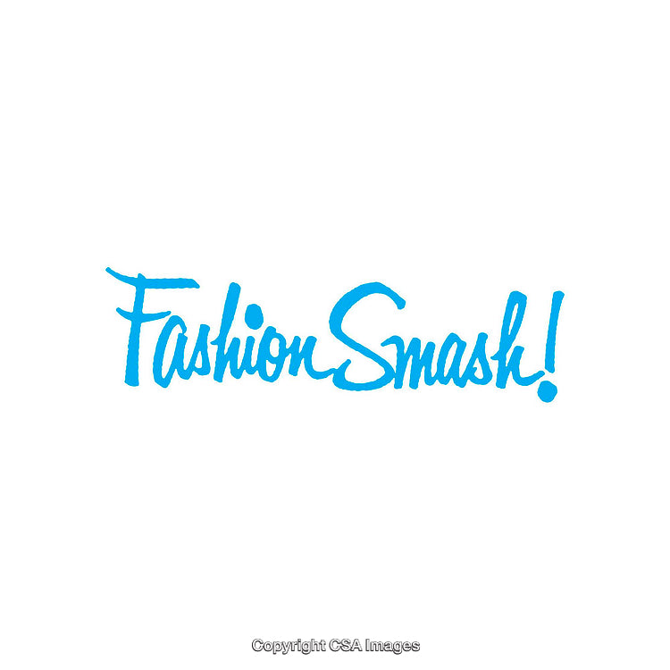 Stylized Blue Fashion Text Design with Exclamation Emphasis