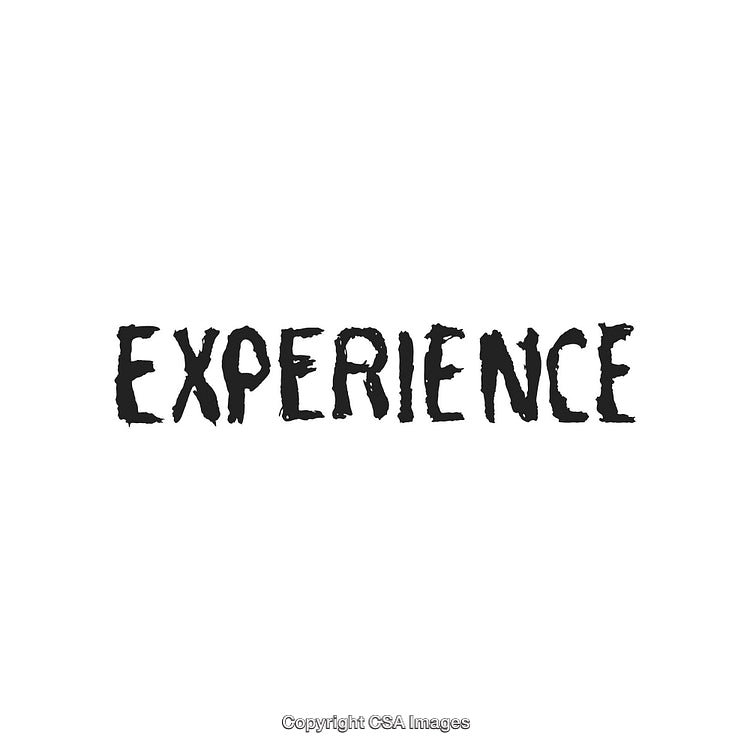 Stylized Black Text 'Experience' on a Clean White Background