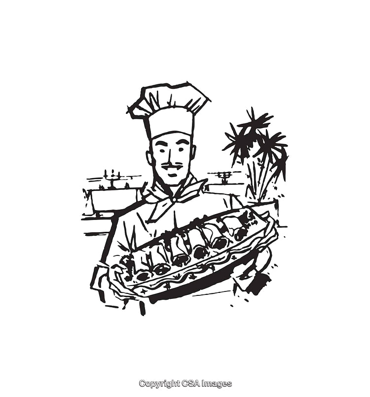 Chef Holding a Platter of Deliciously Arranged Culinary Creations
