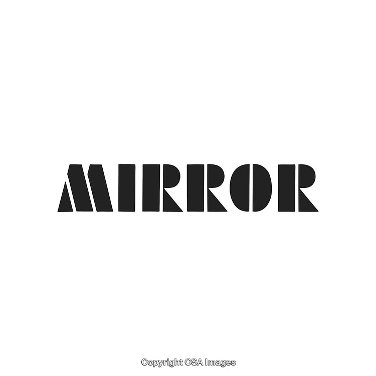 Bold Modern Typography Design Reading 'Mirror' On Clean White Background