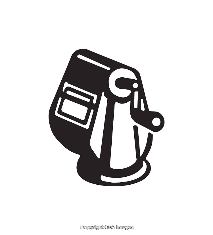 Black and White Line Art of a Kitchen Stand Mixer