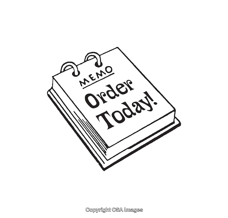 Minimalist Line Art Illustration of Memo Encouraging Immediate Purchase