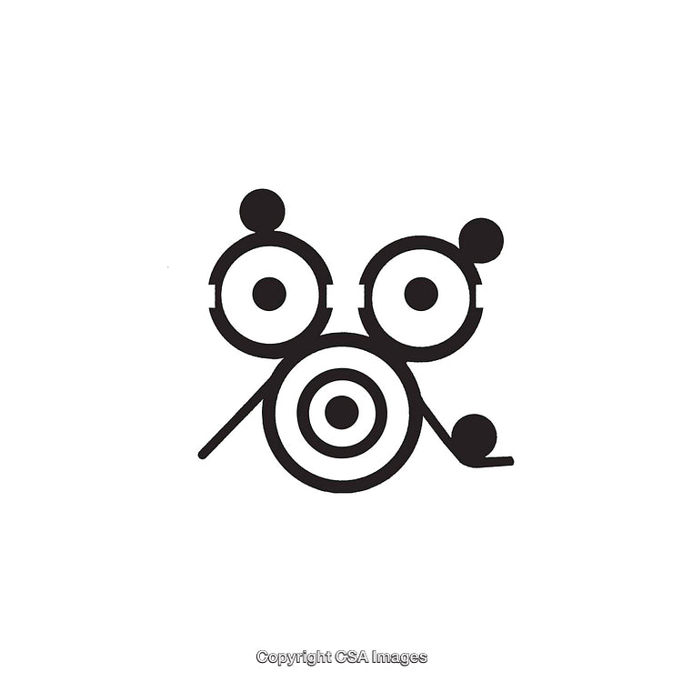 Minimalistic Black and White Target-Like Design with Circular Shapes