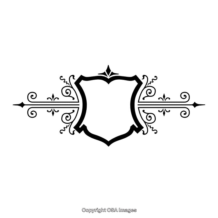 Elegant Black And White Vintage Decorative Border Design