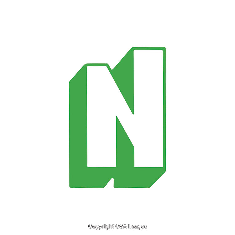 Green Stylized Letter N Logo on a White Background