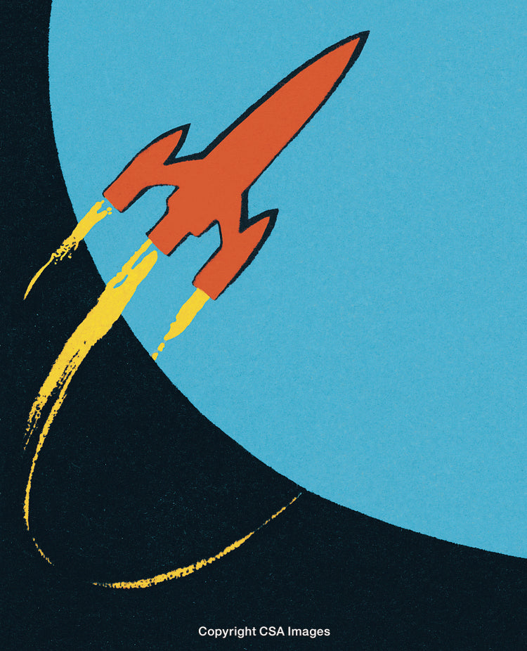 Rocket Orbiting a Blue Moon