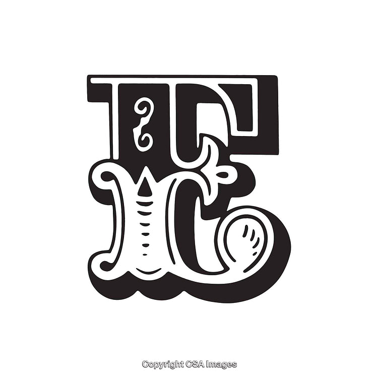 Intricately Designed Vintage Letter E Monogram Art with Decorative Styling